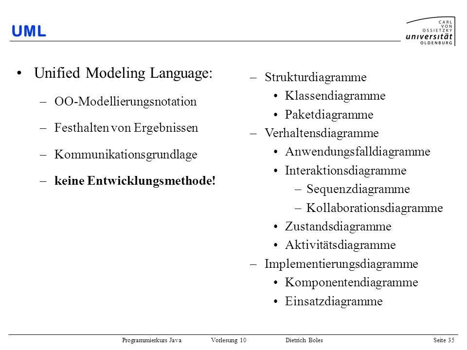 Unified Modeling Language: