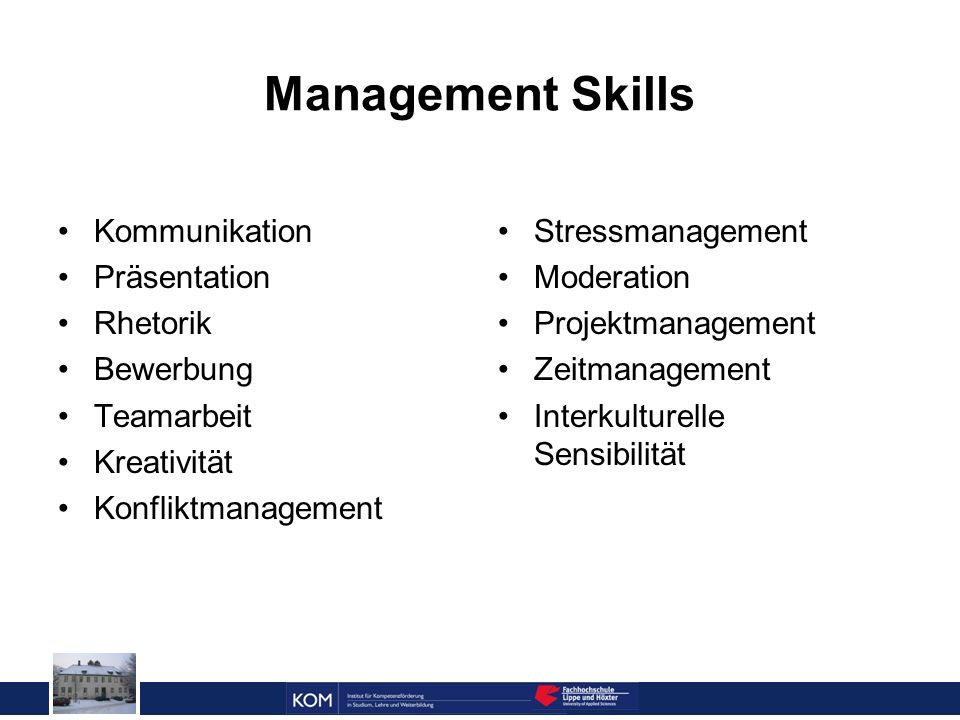 Management Skills Kommunikation Präsentation Rhetorik Bewerbung