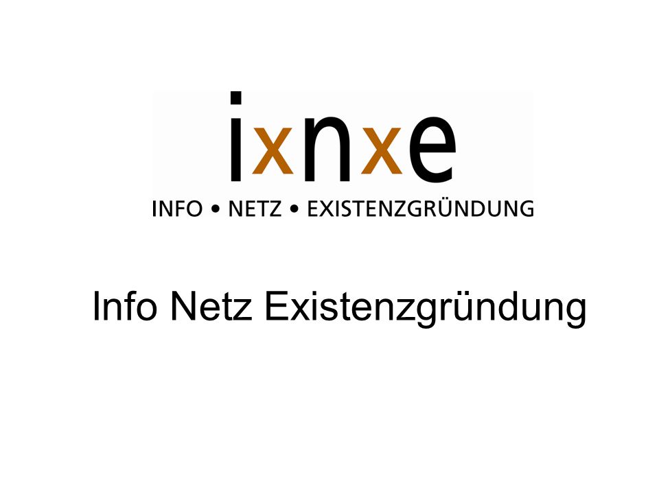 Info Netz Existenzgründung