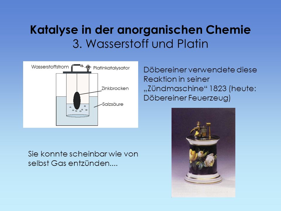 Katalyse in der anorganischen Chemie 3. Wasserstoff und Platin