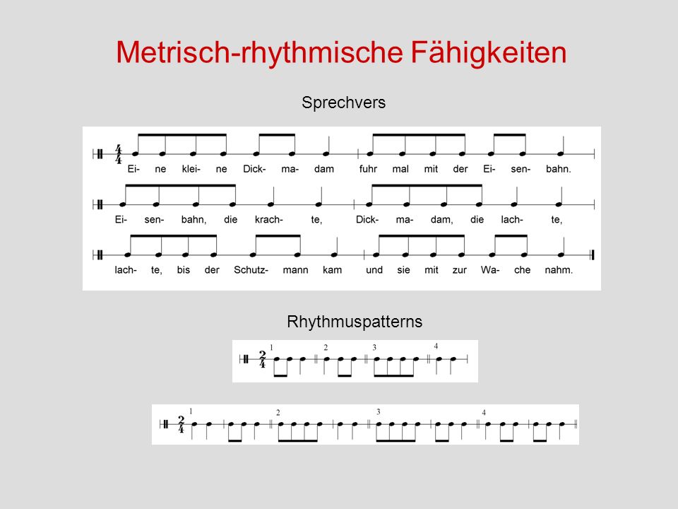 Metrisch-rhythmische Fähigkeiten