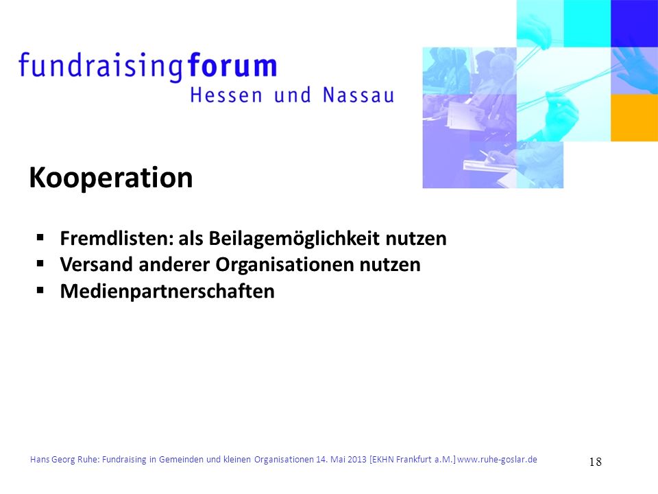 Kooperation Fremdlisten: als Beilagemöglichkeit nutzen