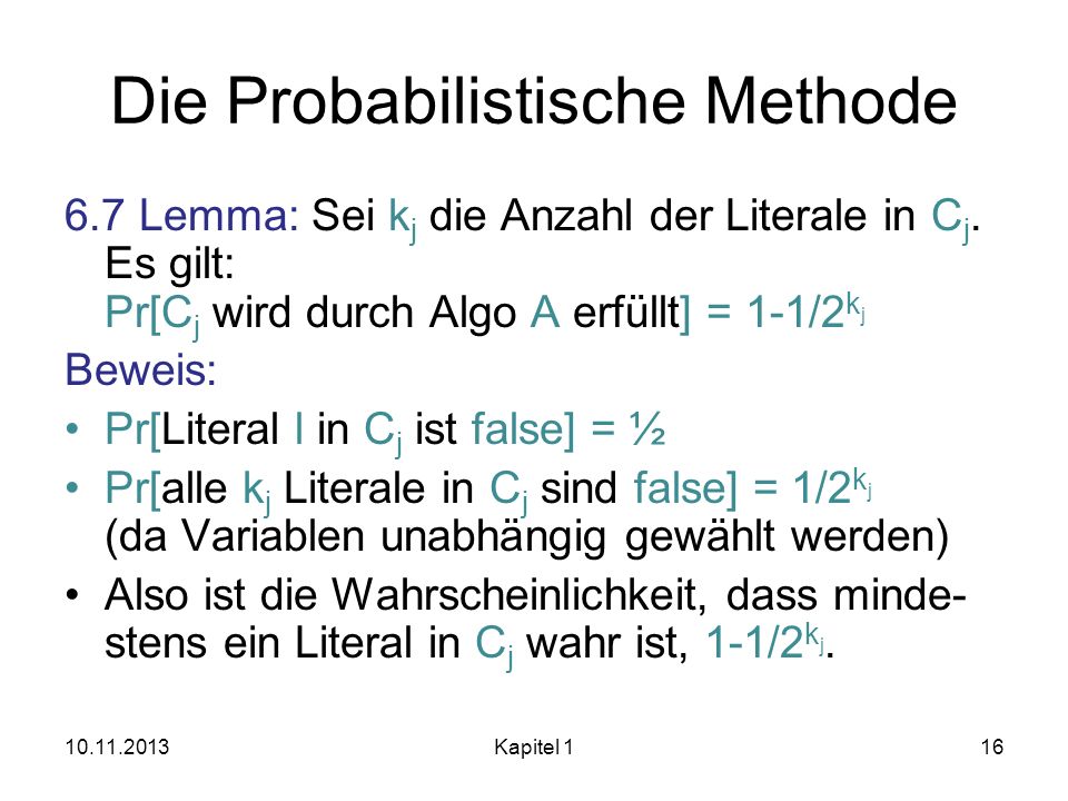 Die Probabilistische Methode