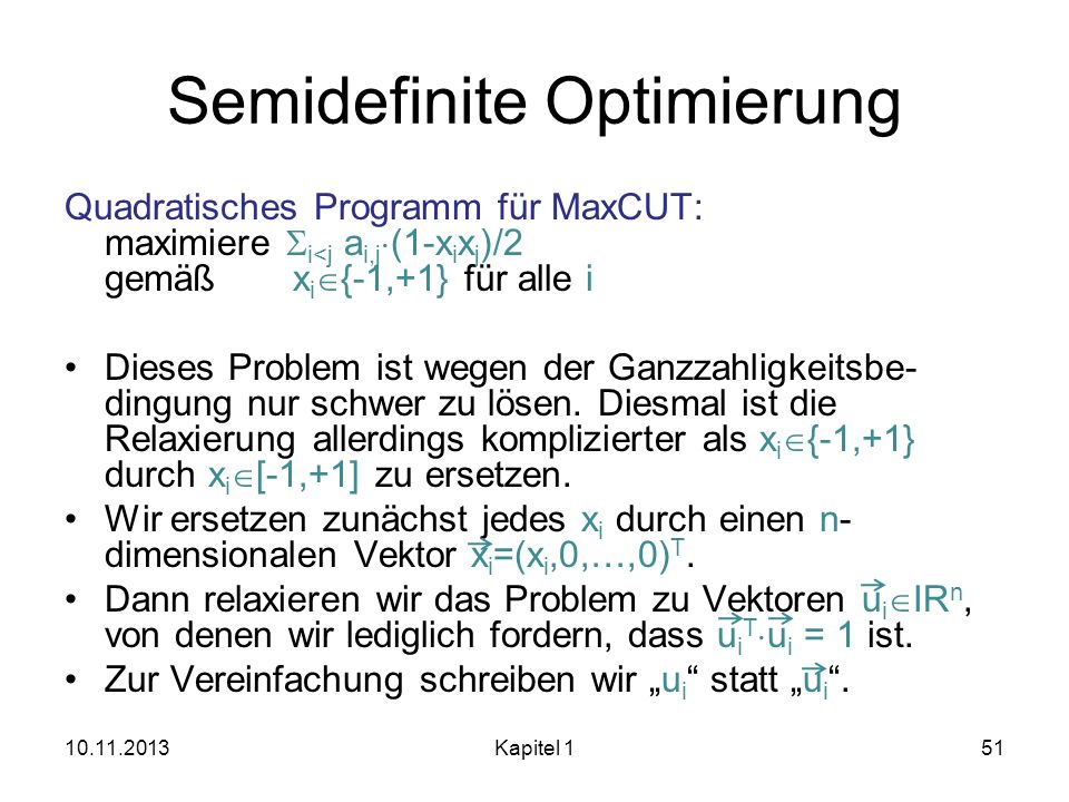 Semidefinite Optimierung