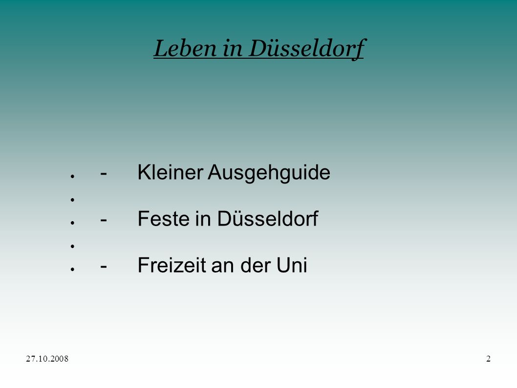 - Kleiner Ausgehguide - Feste in Düsseldorf - Freizeit an der Uni
