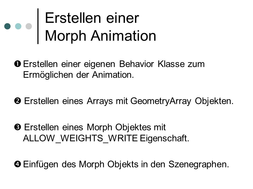 Erstellen einer Morph Animation