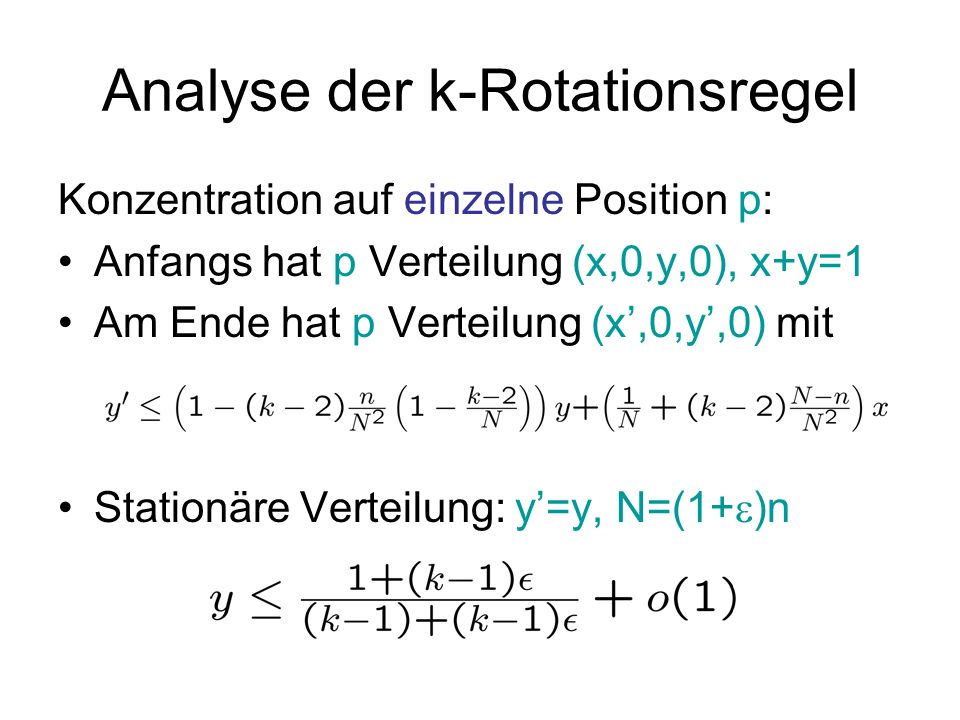 Analyse der k-Rotationsregel