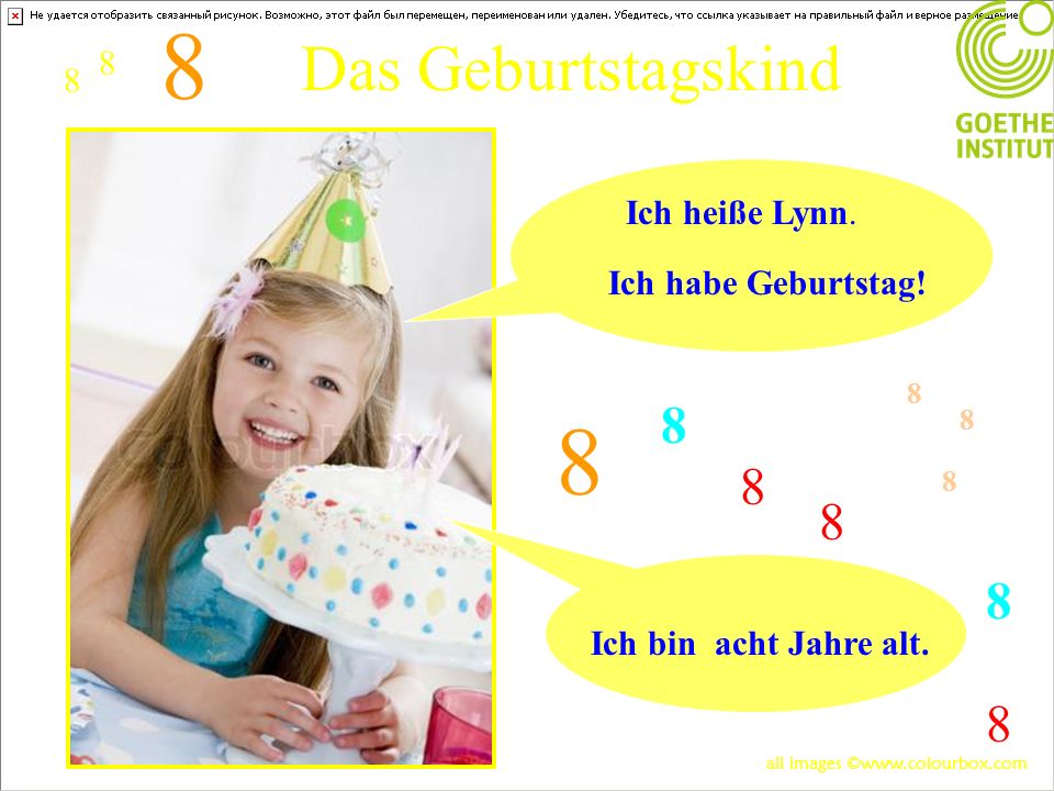 8 8 Das Geburtstagskind Ich heiße Lynn.