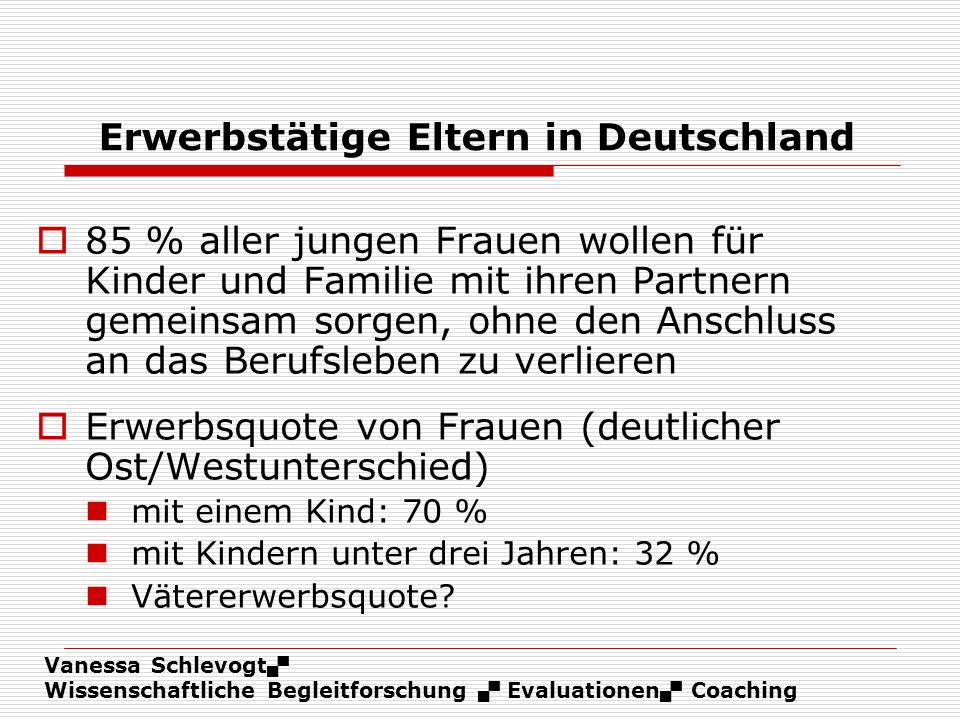 Erwerbstätige Eltern in Deutschland