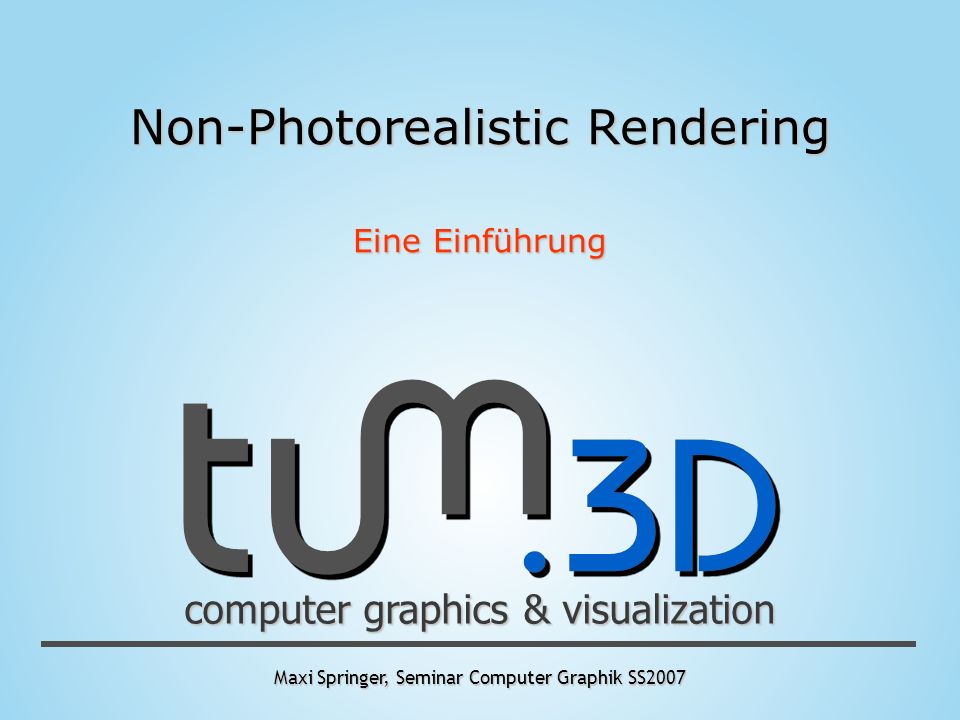 Non-Photorealistic Rendering