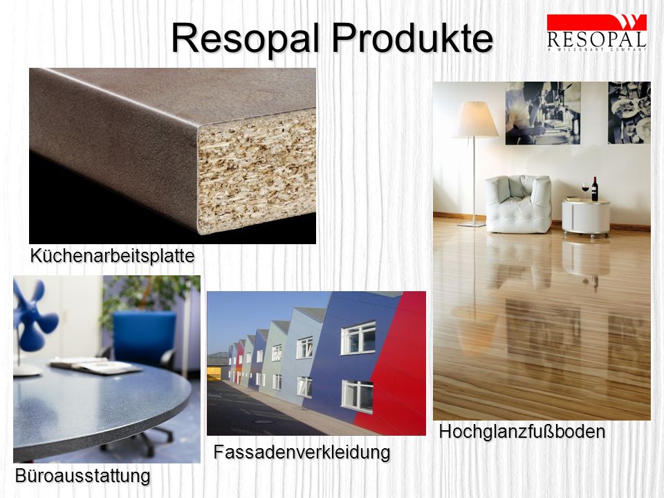 Resopal Produkte Küchenarbeitsplatte Hochglanzfußboden