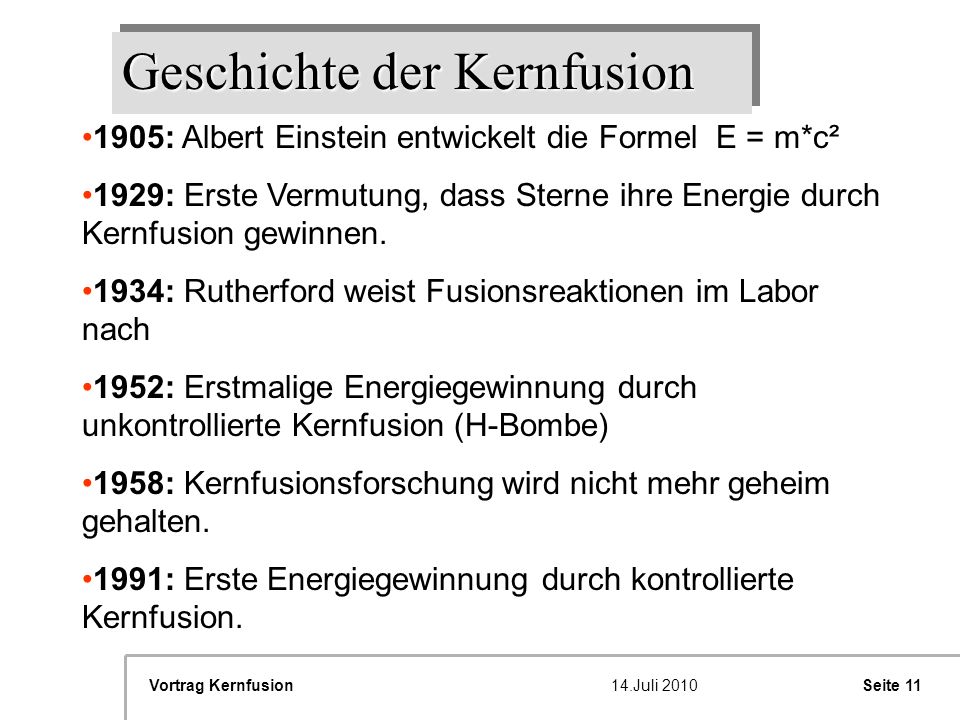 Geschichte der Kernfusion