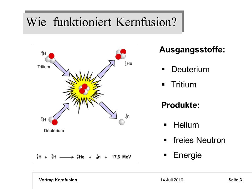 Wie funktioniert Kernfusion
