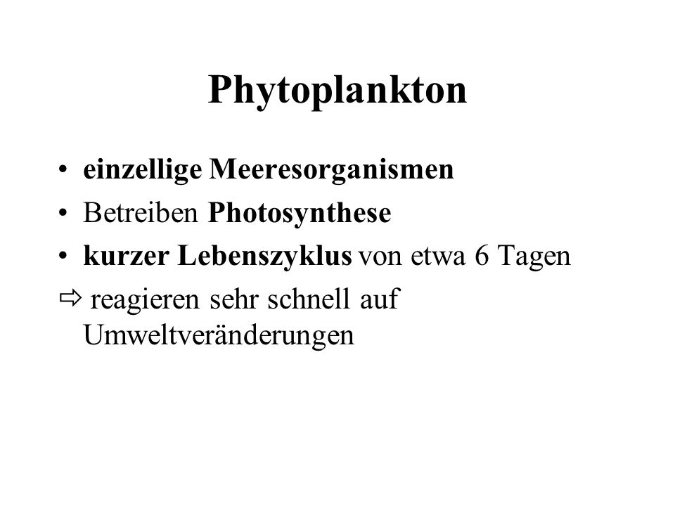 Phytoplankton einzellige Meeresorganismen Betreiben Photosynthese