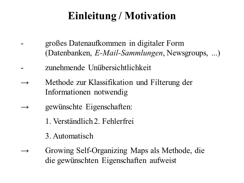 Einleitung / Motivation