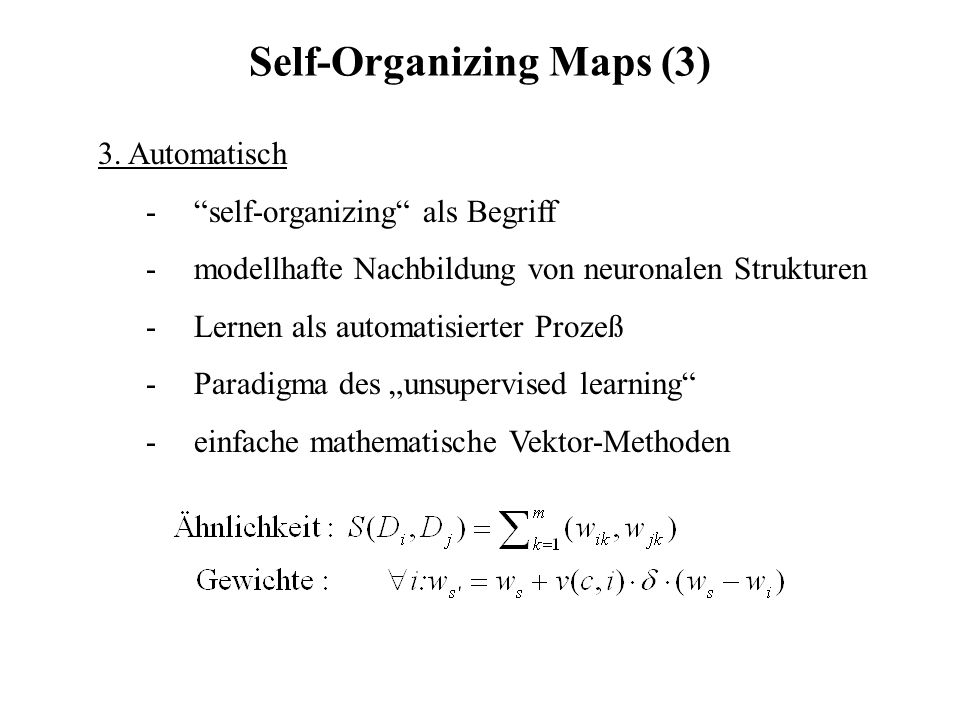 Self-Organizing Maps (3)