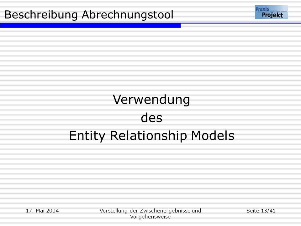 Entity Relationship Models