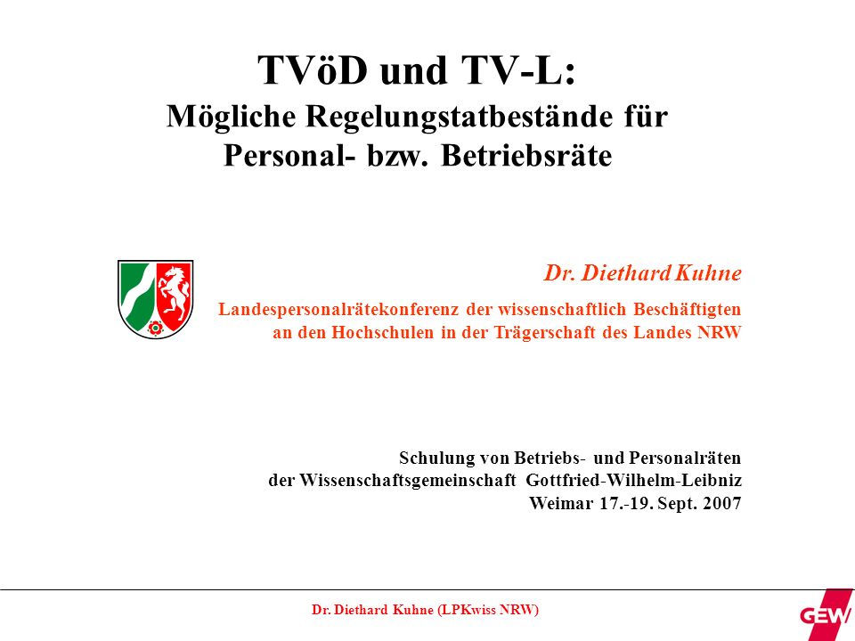 TVöD und TV-L: Mögliche Regelungstatbestände für Personal- bzw