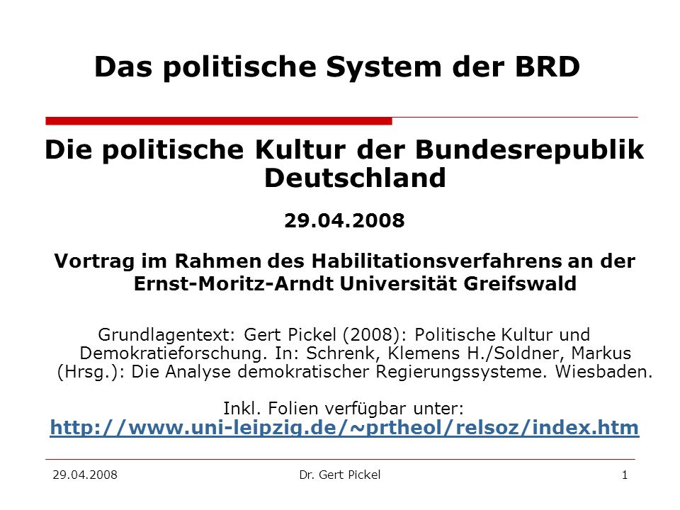 Das politische System der BRD