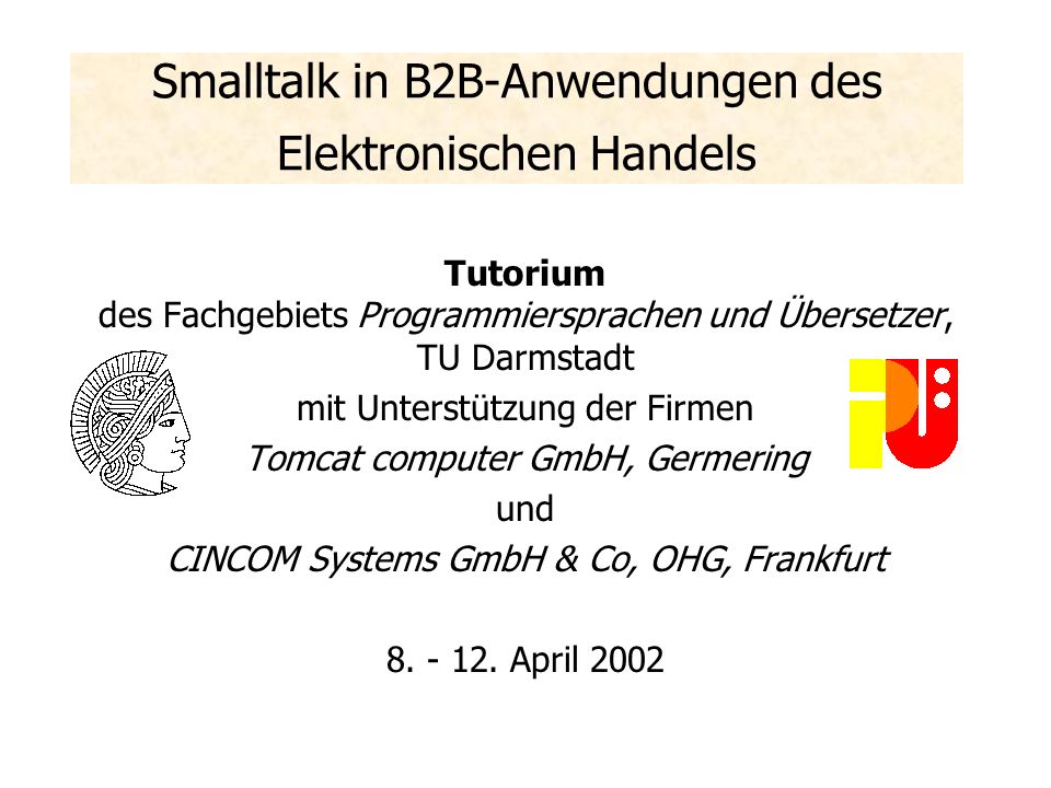 Smalltalk in B2B-Anwendungen des Elektronischen Handels
