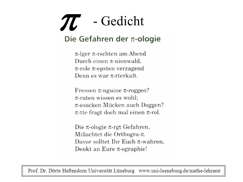 - Gedicht Prof. Dr. Dörte Haftendorn Universität Lüneburg