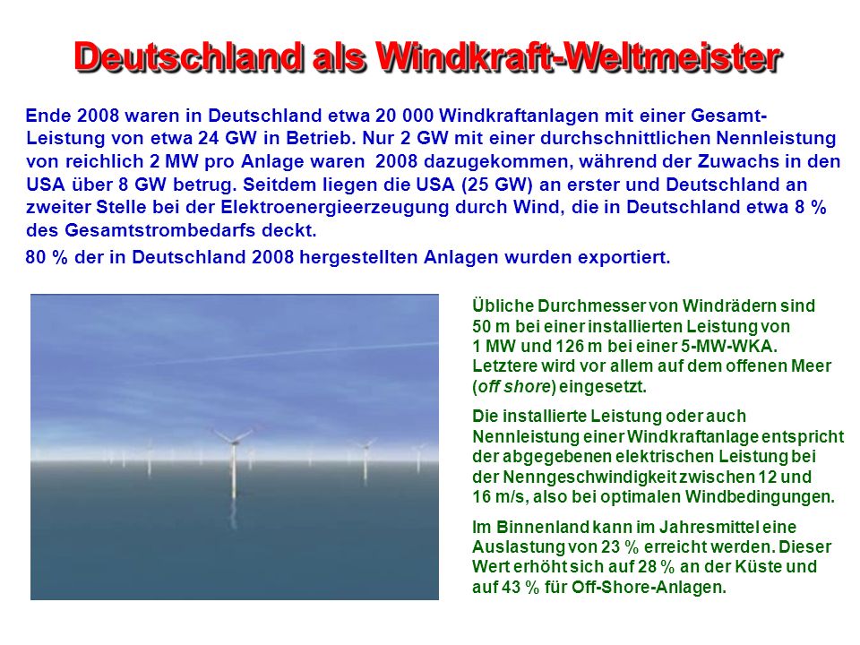 Deutschland als Windkraft-Weltmeister