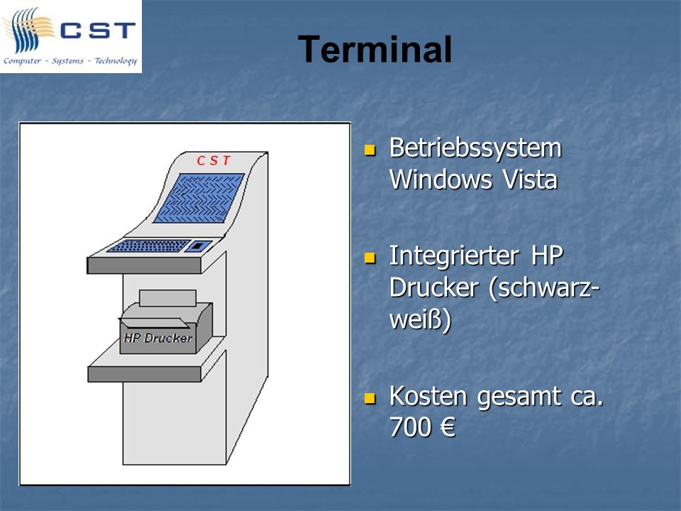 Terminal Betriebssystem Windows Vista