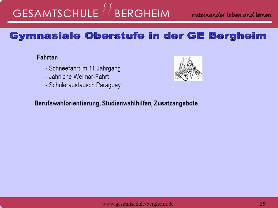 Gymnasiale Oberstufe in der GE Bergheim