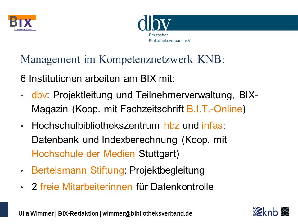 Management im Kompetenznetzwerk KNB: