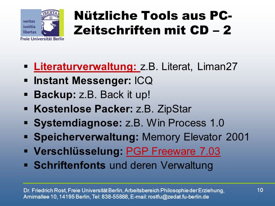 Nützliche Tools aus PC-Zeitschriften mit CD – 2