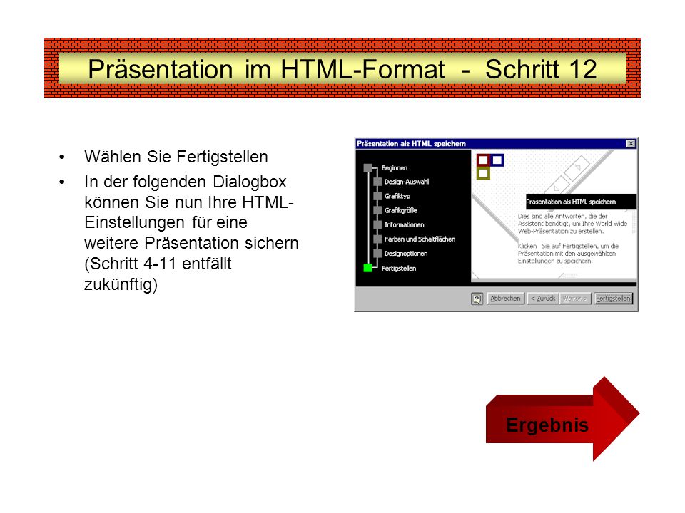 Präsentation im HTML-Format - Schritt 12