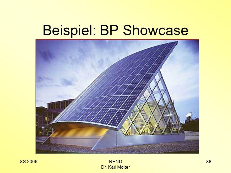 Beispiel: BP Showcase SS 2006 REND Dr. Karl Molter