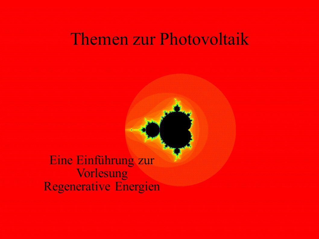 Themen zur Photovoltaik