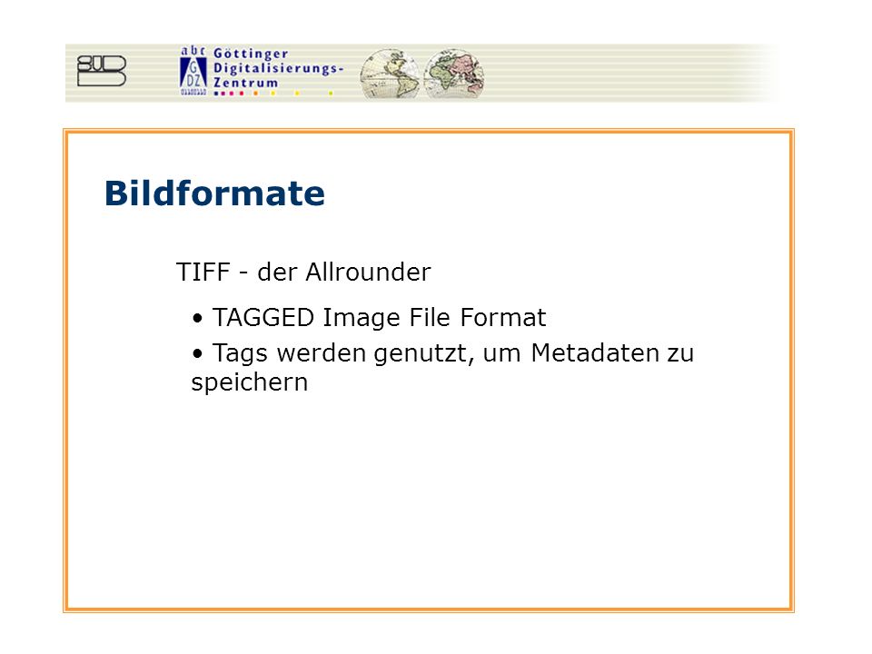 Bildformate TIFF - der Allrounder TAGGED Image File Format