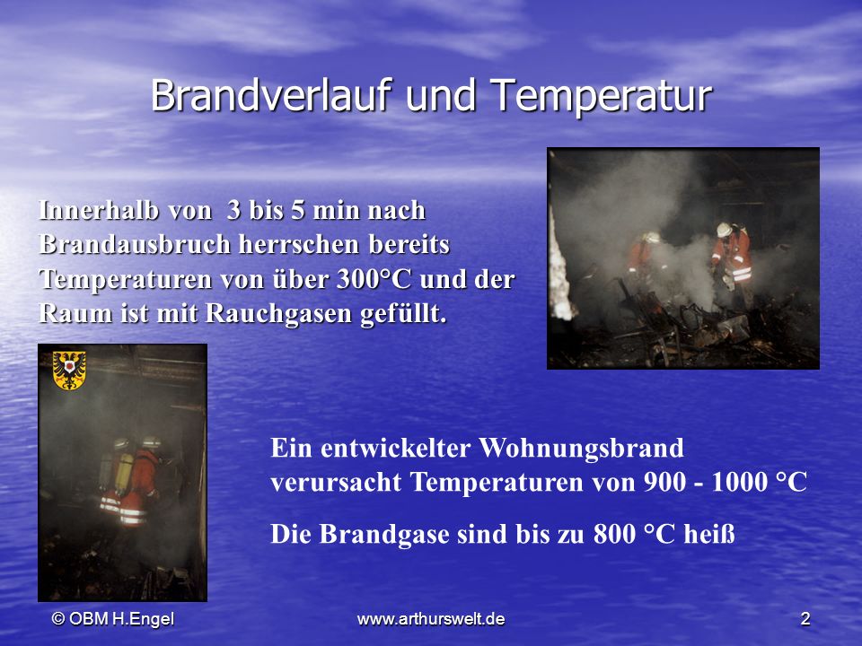 Brandverlauf und Temperatur