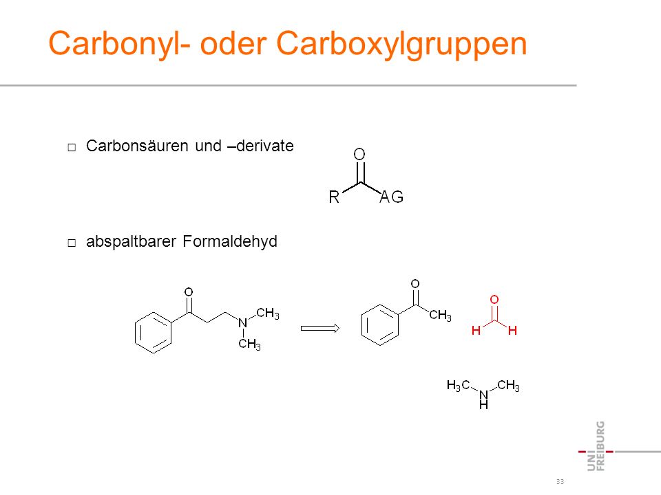 Carbonyl- oder Carboxylgruppen
