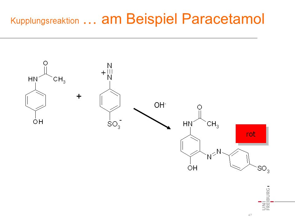 Kupplungsreaktion … am Beispiel Paracetamol