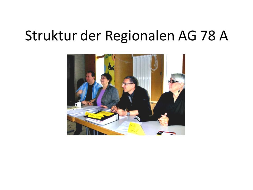 Struktur der Regionalen AG 78 A