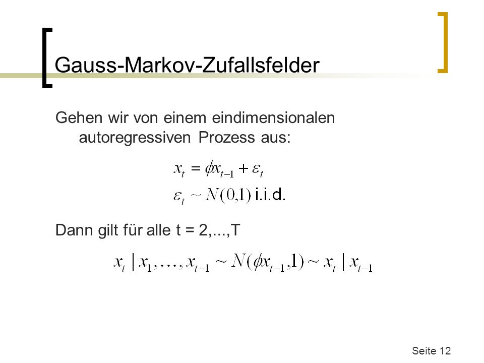 Gauss-Markov-Zufallsfelder