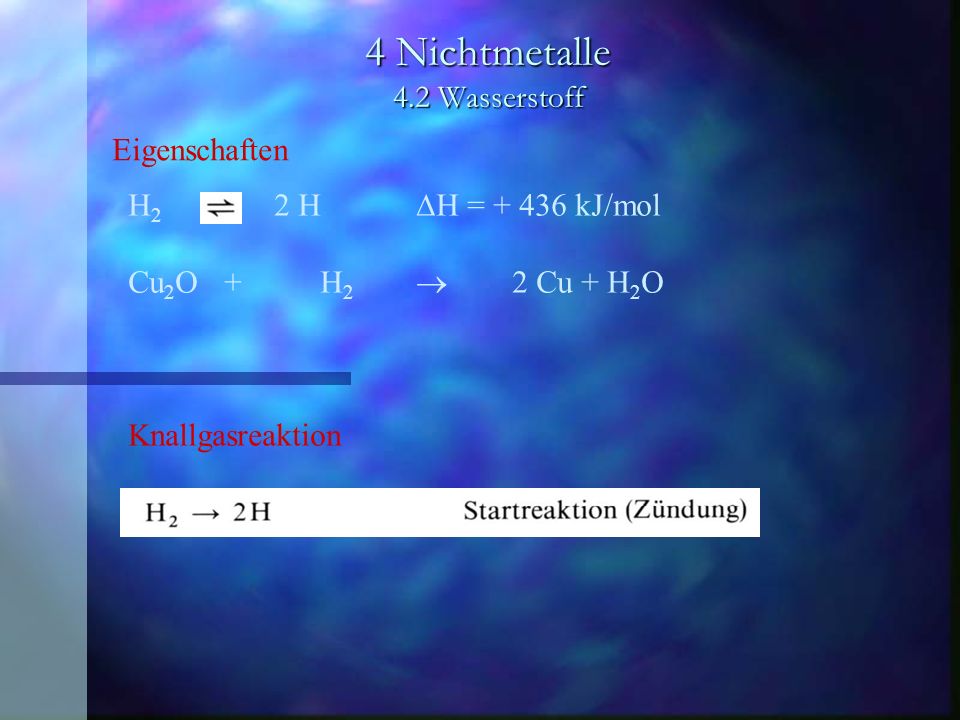 4 Nichtmetalle 4.2 Wasserstoff