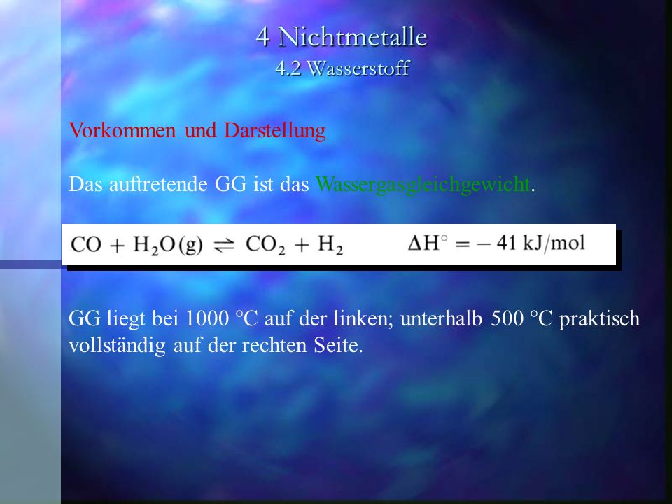 4 Nichtmetalle 4.2 Wasserstoff