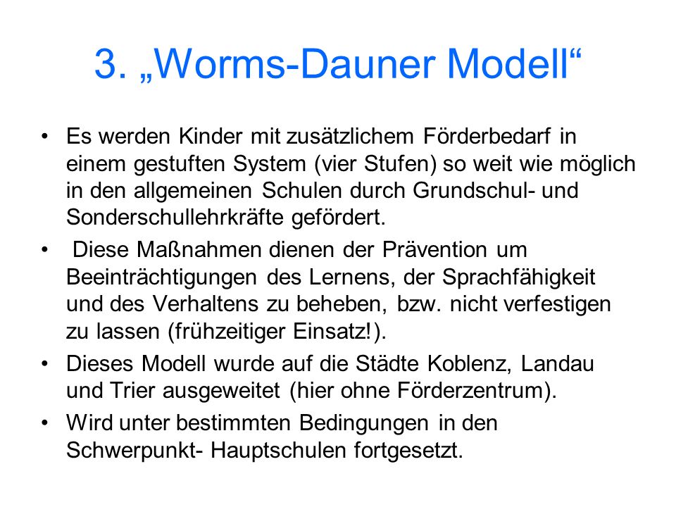 3. „Worms-Dauner Modell