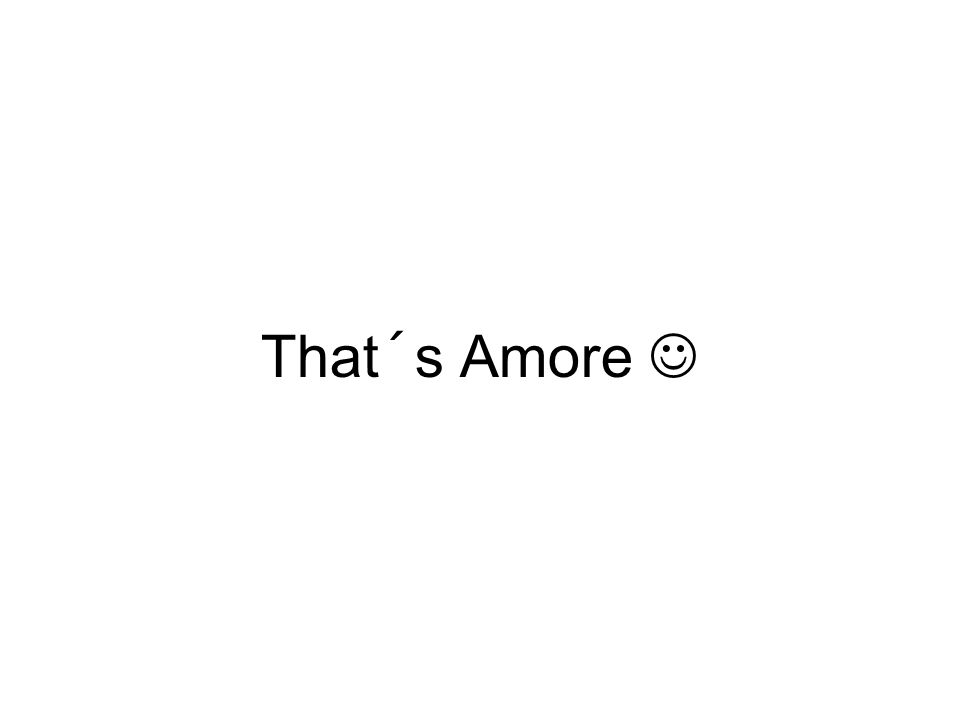 That´s Amore 