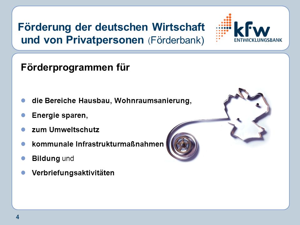 Förderung der deutschen Wirtschaft und von Privatpersonen (Förderbank)