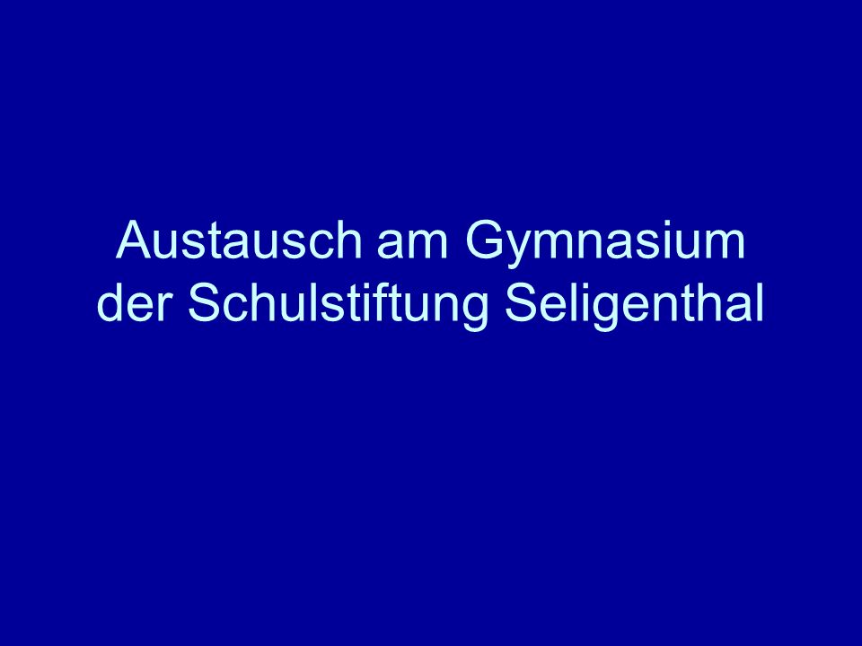 Austausch am Gymnasium der Schulstiftung Seligenthal
