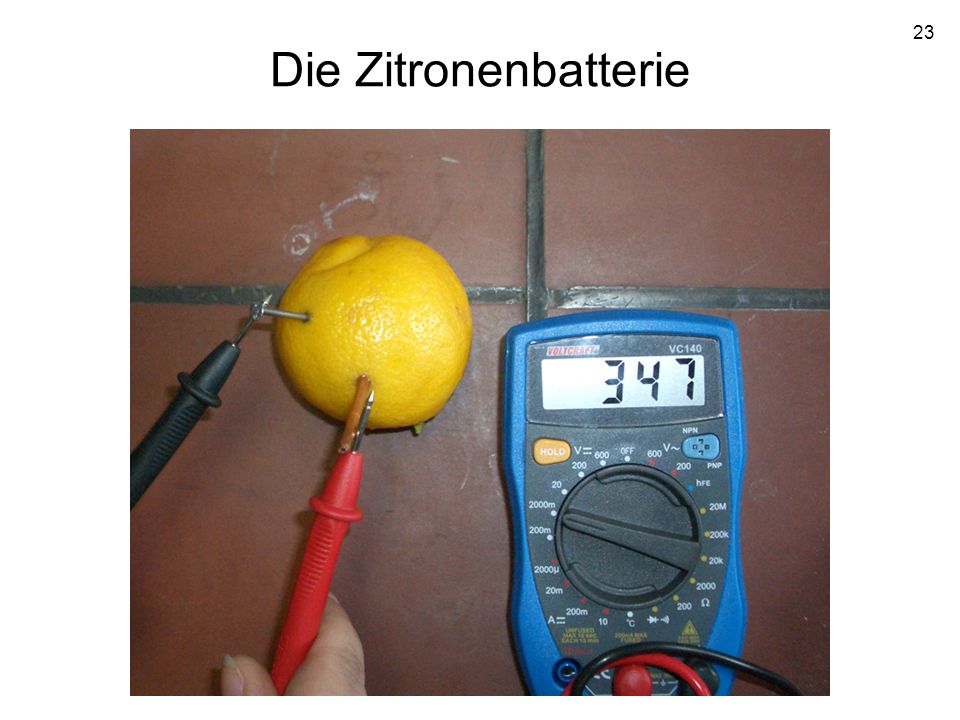 Die Zitronenbatterie