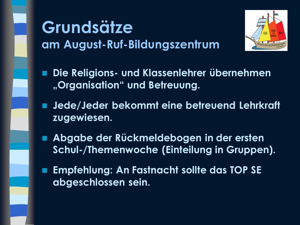 Grundsätze am August-Ruf-Bildungszentrum