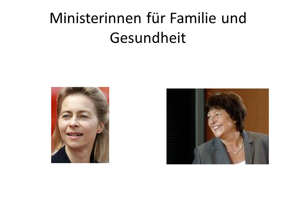 Ministerinnen für Familie und Gesundheit