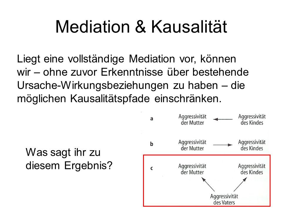 Mediation & Kausalität
