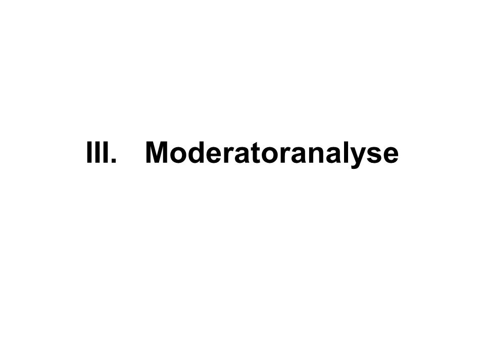 Moderatoranalyse